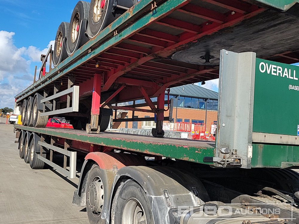 Бордово полуремарке/ Платформа 2012 SDC Tri Axle Flatbed Trailer (3 of): снимка 23