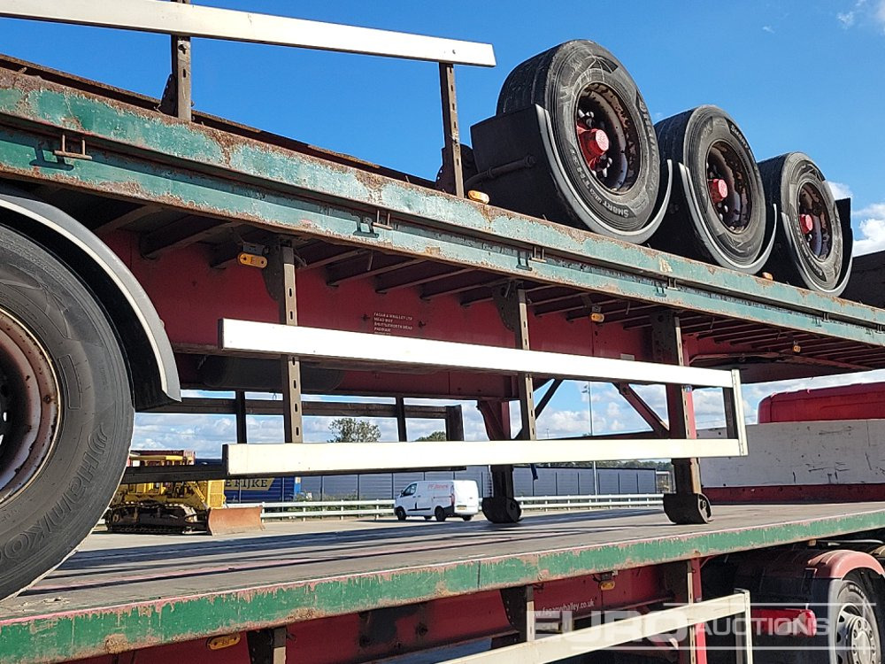 Бордово полуремарке/ Платформа 2012 SDC Tri Axle Flatbed Trailer (3 of): снимка 44