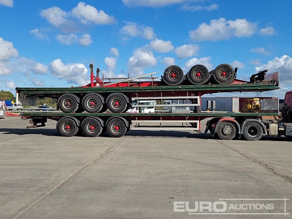 Бордово полуремарке/ Платформа 2012 SDC Tri Axle Flatbed Trailer (3 of): снимка 6