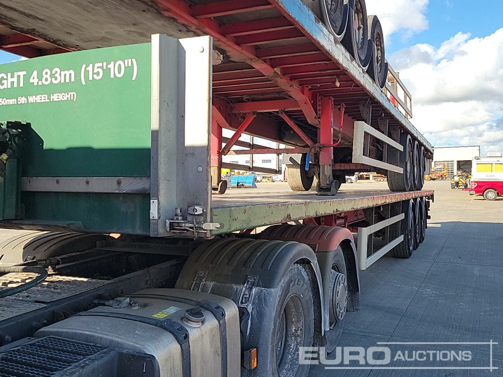 Бордово полуремарке/ Платформа 2012 SDC Tri Axle Flatbed Trailer (3 of): снимка 29
