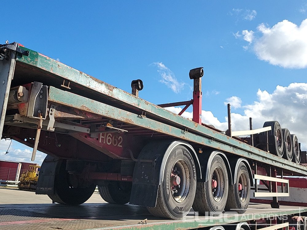 Бордово полуремарке/ Платформа 2012 SDC Tri Axle Flatbed Trailer (3 of): снимка 43