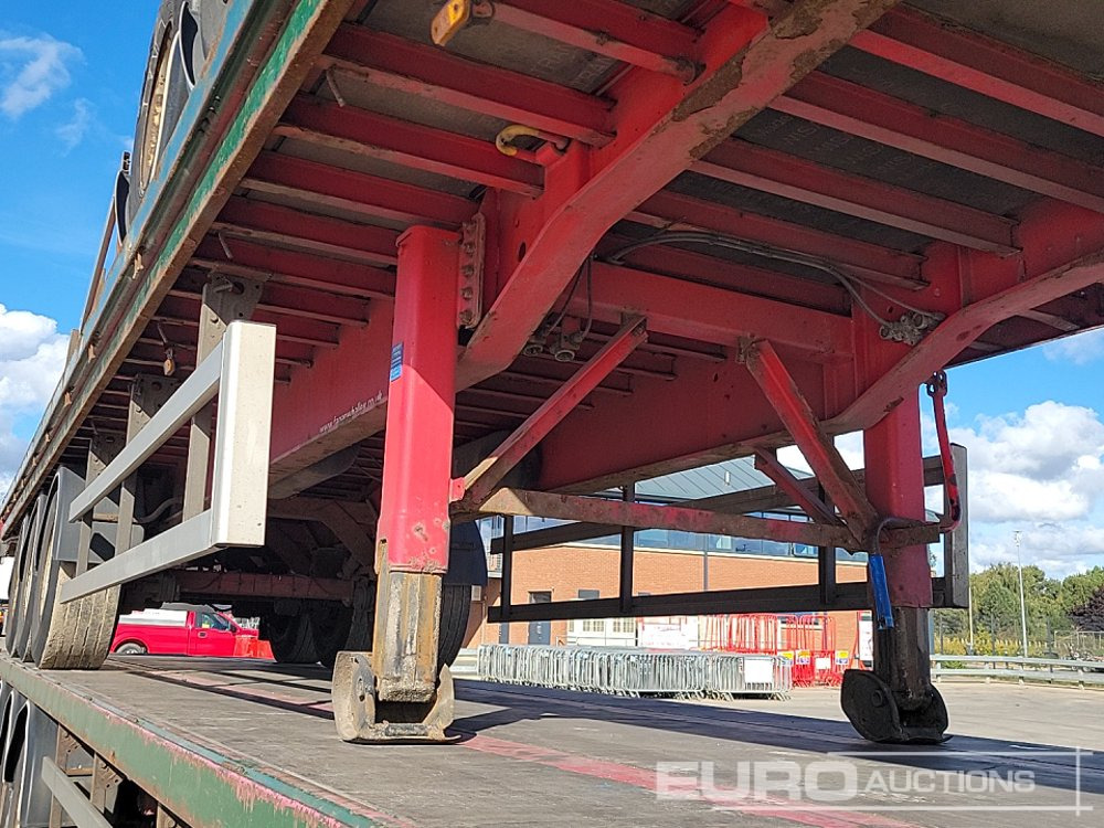 Бордово полуремарке/ Платформа 2012 SDC Tri Axle Flatbed Trailer (3 of): снимка 45