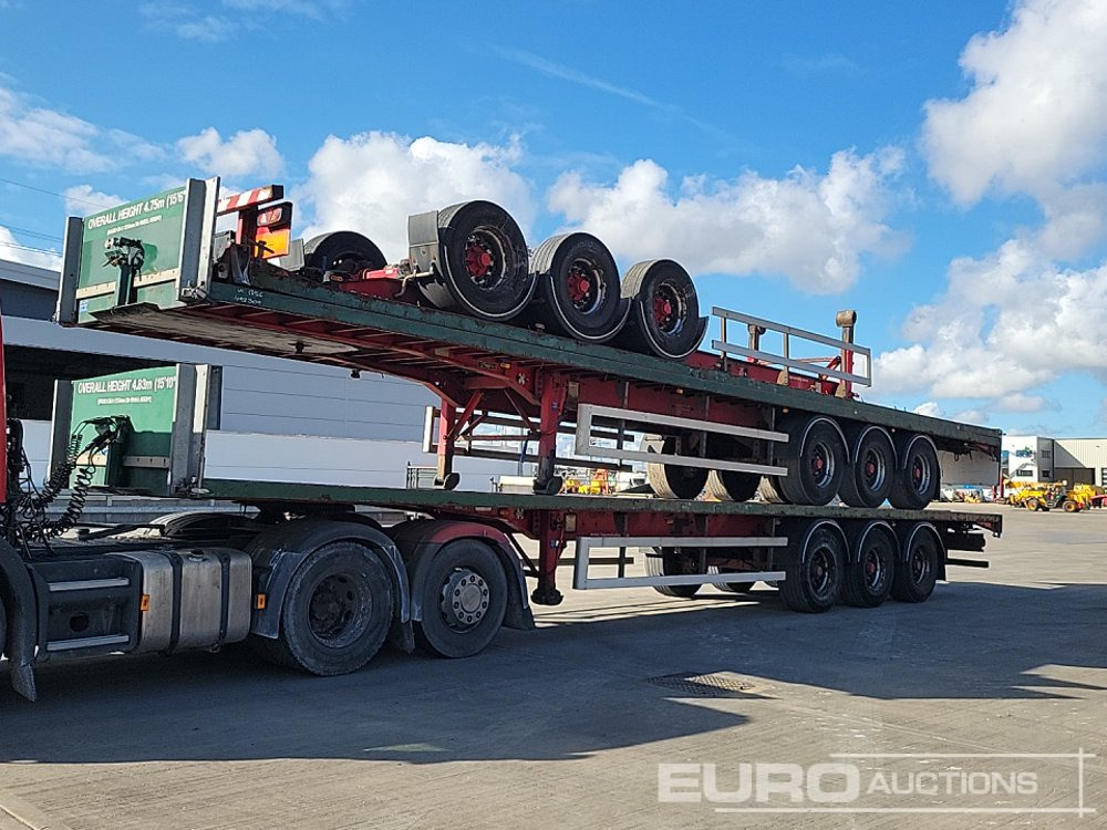 2012 SDC Tri Axle Flatbed Trailer (3 of) - Бордово полуремарке/ Платформа: снимка 1 2012 SDC Tri Axle Flatbed Trailer (3 of) - Бордово полуремарке/ Платформа: снимка 1