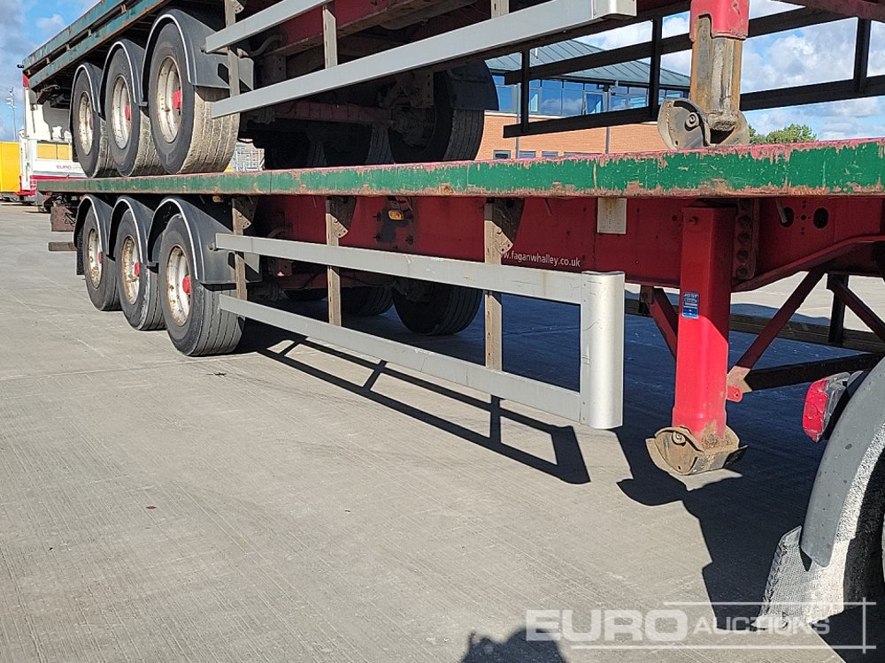 Бордово полуремарке/ Платформа 2012 SDC Tri Axle Flatbed Trailer (3 of): снимка 20