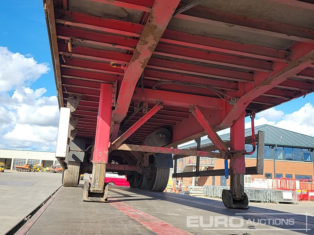 Бордово полуремарке/ Платформа 2012 SDC Tri Axle Flatbed Trailer (3 of): снимка 46