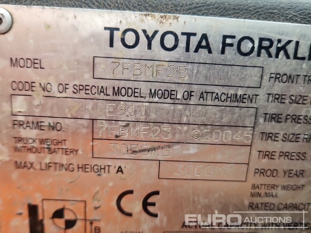 Мотокар 2012 Toyota 7FBMF25: снимка 32