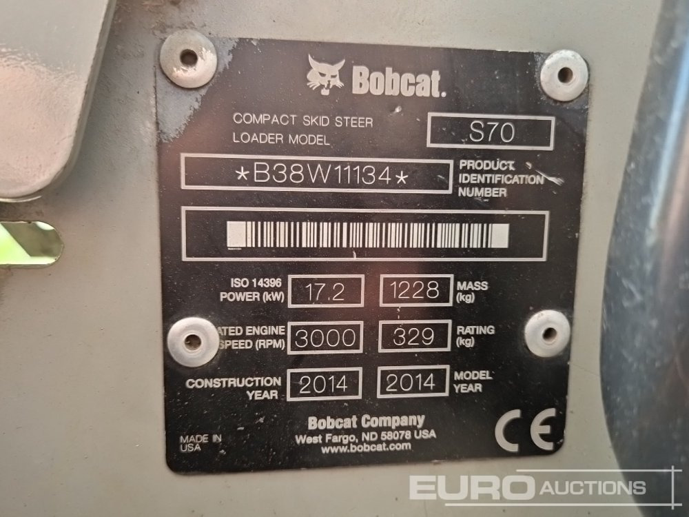 Мини челен товарач 2014 Bobcat S70: снимка 25