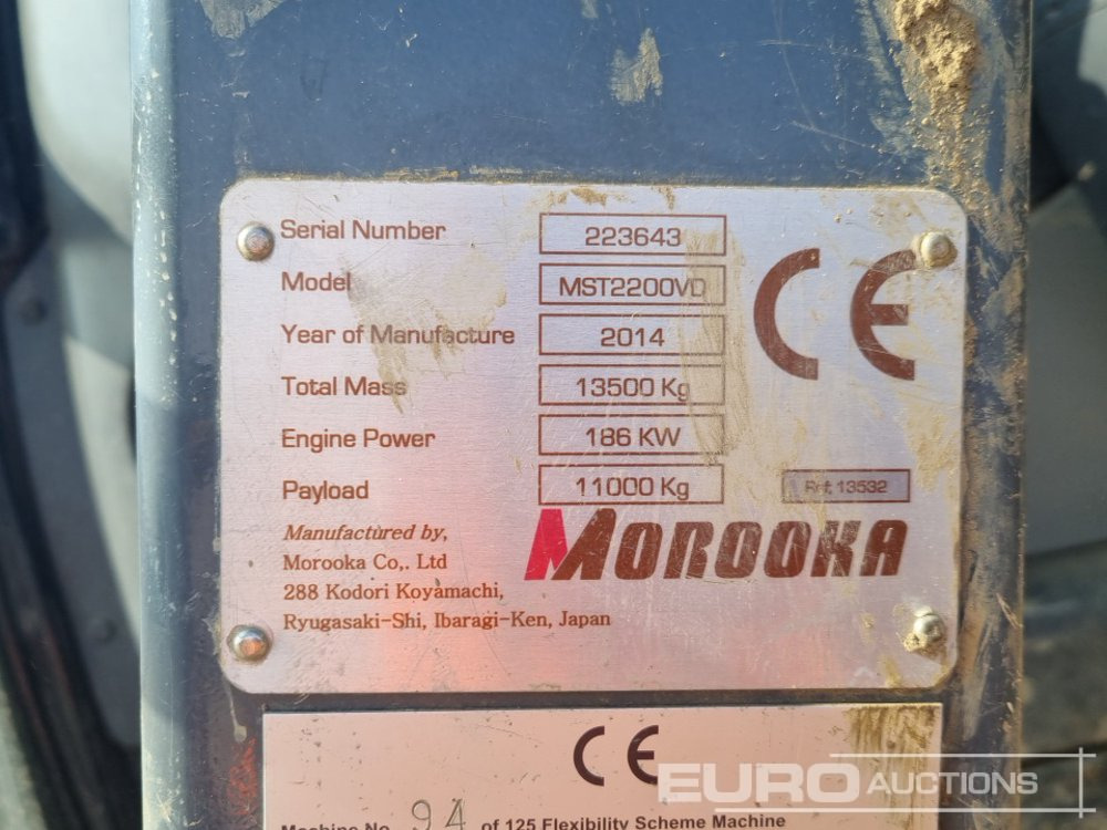 Верижен самосвал 2014 Morooka MST-2200VD: снимка 32