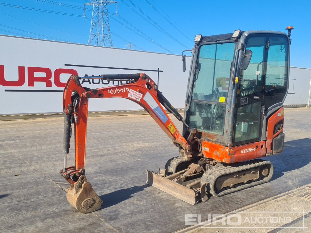 2016 Kubota KX016-4 - Мини багер: снимка 1 2016 Kubota KX016-4 - Мини багер: снимка 1
