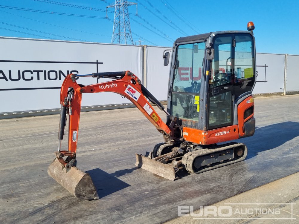 2016 Kubota KX016-4 - Мини багер: снимка 1 2016 Kubota KX016-4 - Мини багер: снимка 1