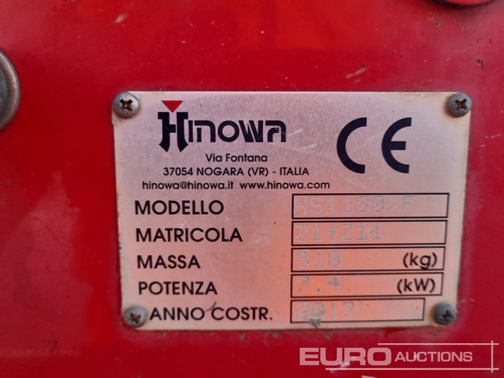 Верижен самосвал 2017 Hinowa HS1100/F: снимка 34