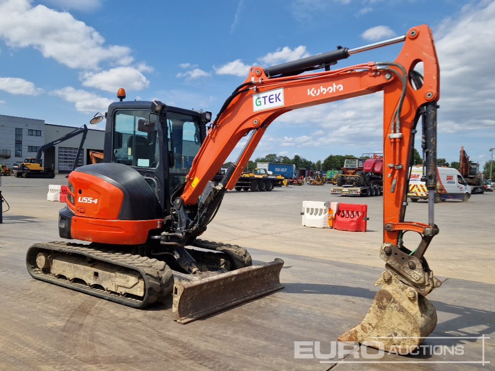 Мини багер 2017 Kubota U55-4: снимка 7