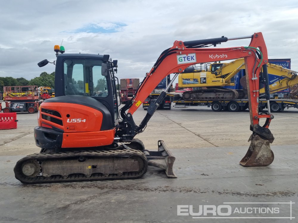 Мини багер 2017 Kubota U55-4: снимка 6