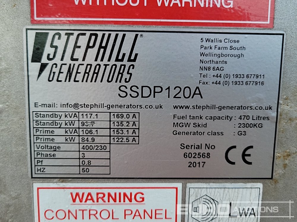 Електрогенератор 2017 Stephill SSDP120A: снимка 34