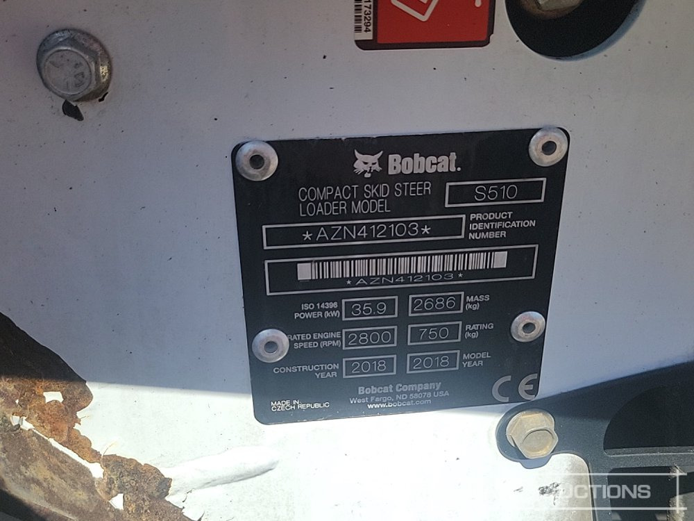 Мини челен товарач 2018 Bobcat S510: снимка 39