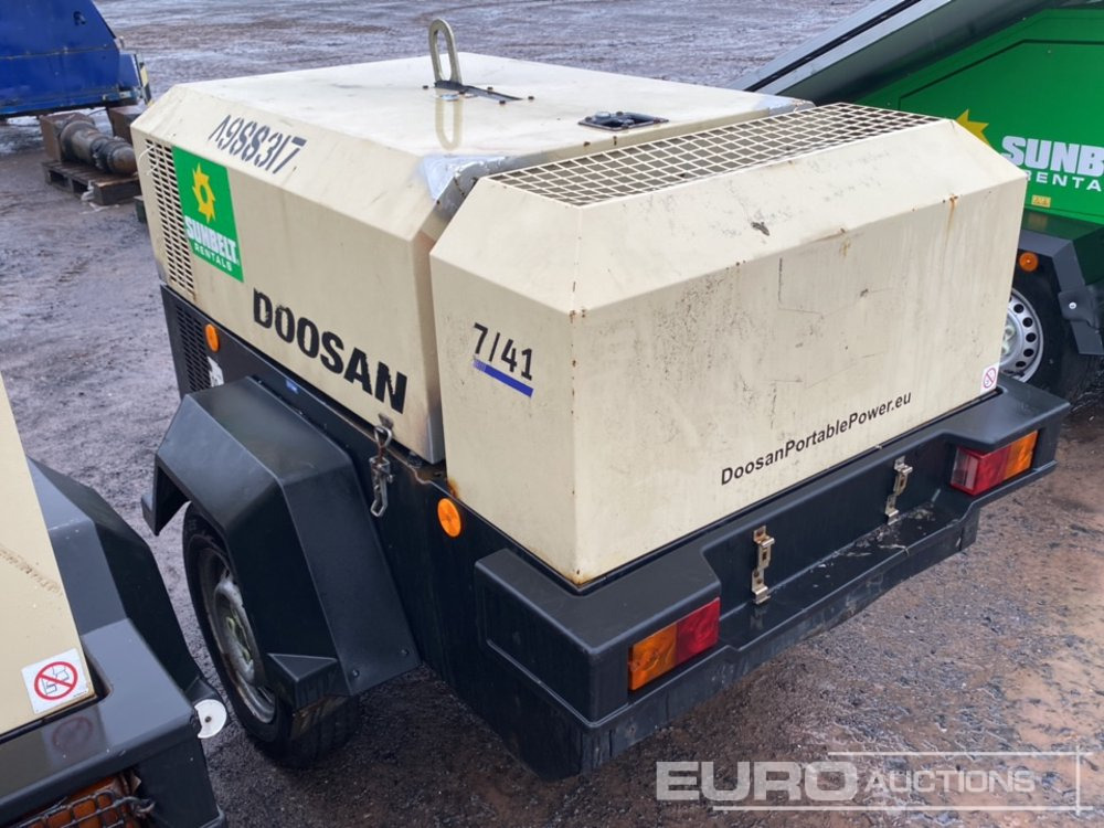 2018 Doosan 741 - Компресор за въздух: снимка 2 2018 Doosan 741 - Компресор за въздух: снимка 2