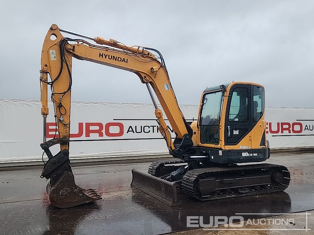 2018 Hyundai R80CR-9 - Мини багер: снимка 1 2018 Hyundai R80CR-9 - Мини багер: снимка 1