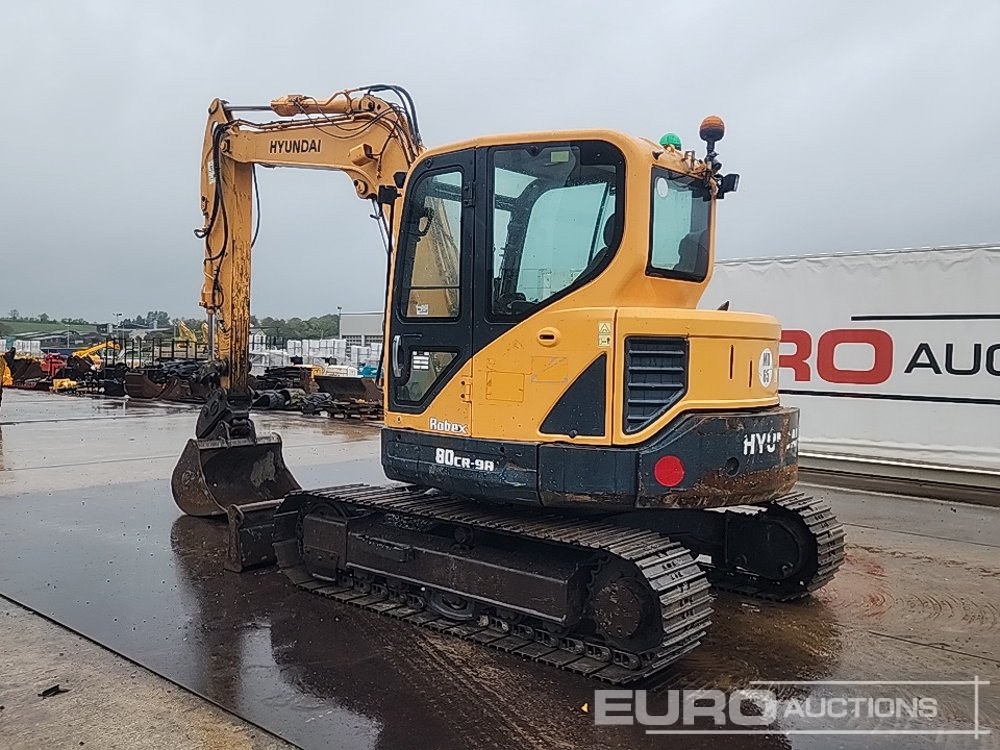 2018 Hyundai R80CR-9 - Мини багер: снимка 3 2018 Hyundai R80CR-9 - Мини багер: снимка 3