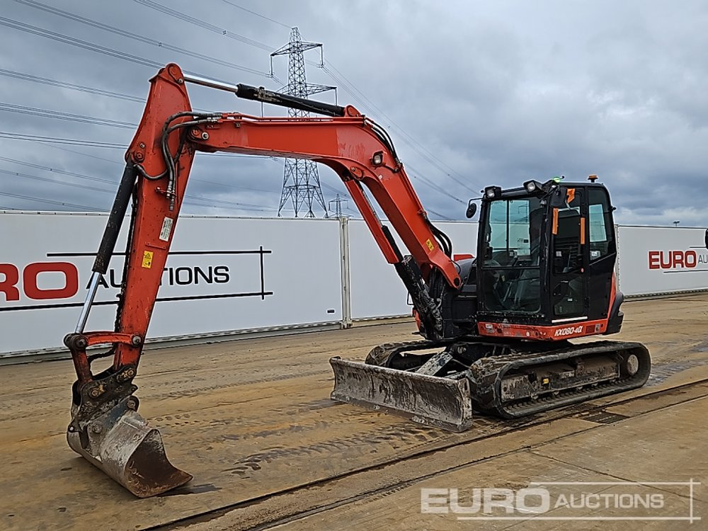 2018 Kubota KX080-4A - Мини багер: снимка 1 2018 Kubota KX080-4A - Мини багер: снимка 1