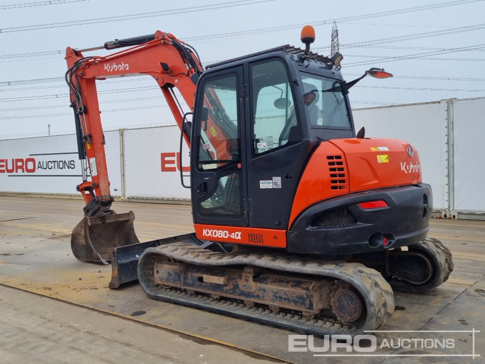 2018 Kubota KX080-4A - Мини багер: снимка 3 2018 Kubota KX080-4A - Мини багер: снимка 3