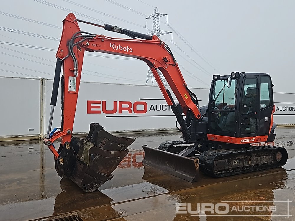 2018 Kubota KX080-4A - Мини багер: снимка 1 2018 Kubota KX080-4A - Мини багер: снимка 1