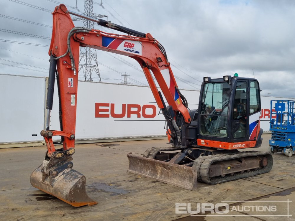 2018 Kubota KX080-4A - Мини багер: снимка 1 2018 Kubota KX080-4A - Мини багер: снимка 1