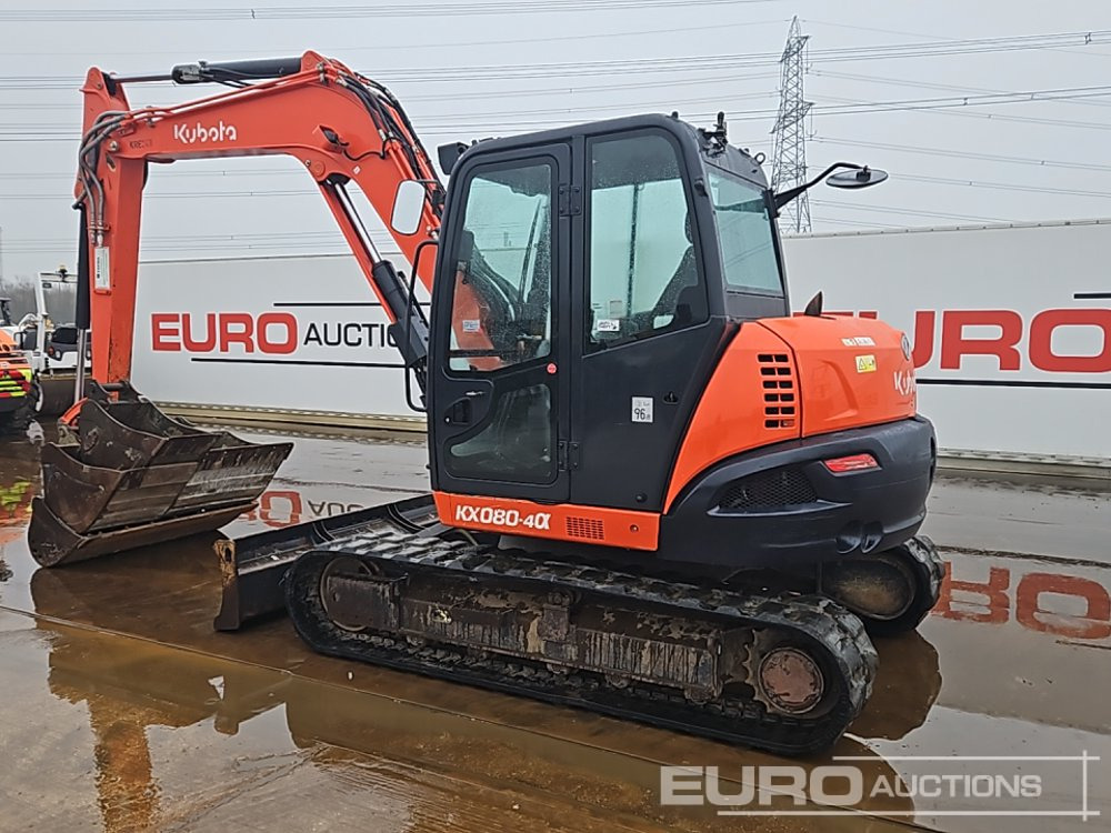 2018 Kubota KX080-4A - Мини багер: снимка 4 2018 Kubota KX080-4A - Мини багер: снимка 4