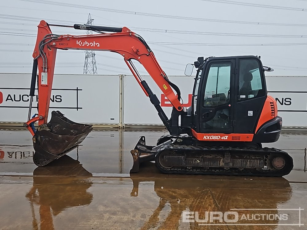 2018 Kubota KX080-4A - Мини багер: снимка 2 2018 Kubota KX080-4A - Мини багер: снимка 2
