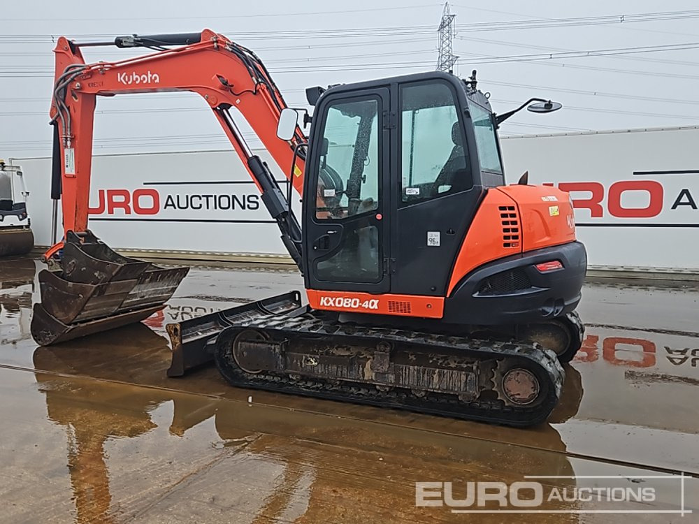 2018 Kubota KX080-4A - Мини багер: снимка 3 2018 Kubota KX080-4A - Мини багер: снимка 3