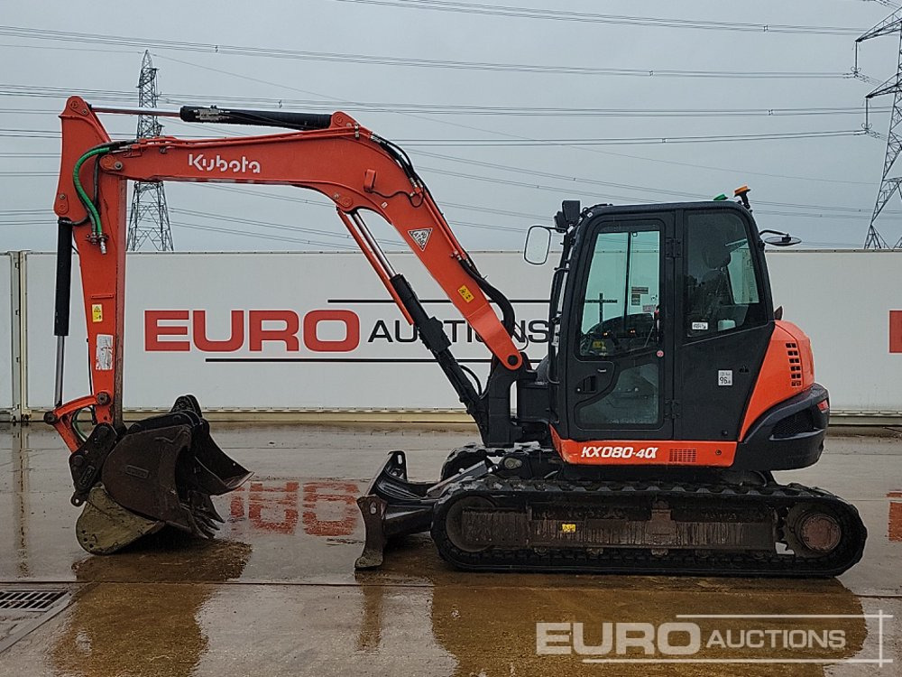 2018 Kubota KX080-4A - Мини багер: снимка 2 2018 Kubota KX080-4A - Мини багер: снимка 2
