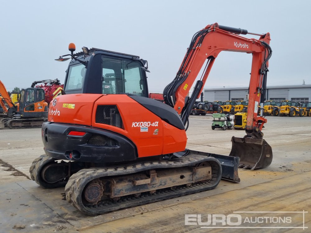 2018 Kubota KX080-4A - Мини багер: снимка 5 2018 Kubota KX080-4A - Мини багер: снимка 5