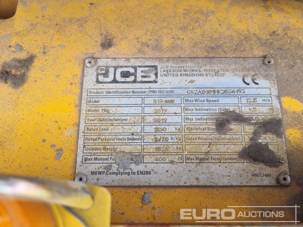 Работна площадка 2019 JCB S1930E: снимка 31