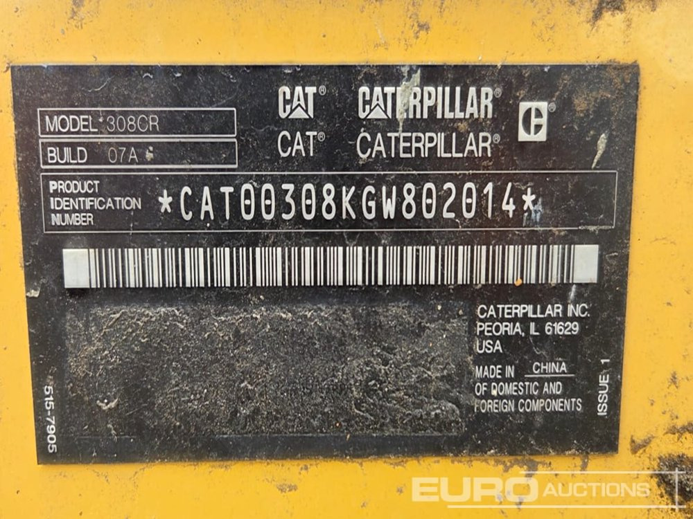 2021 CAT 308CR - Мини багер: снимка 1 2021 CAT 308CR - Мини багер: снимка 1