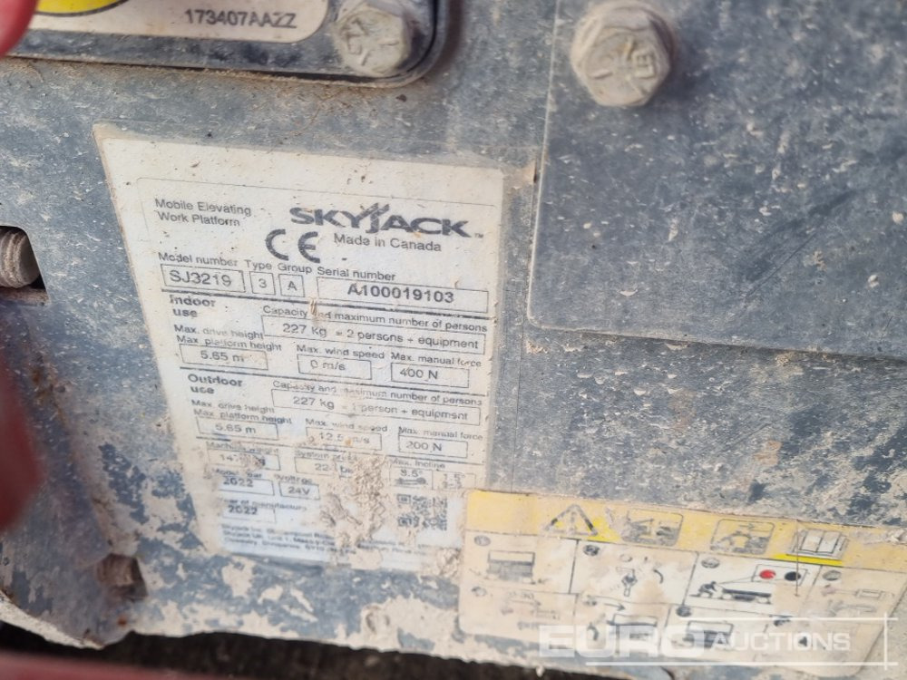 Работна площадка 2022 SkyJack SJ3219: снимка 21