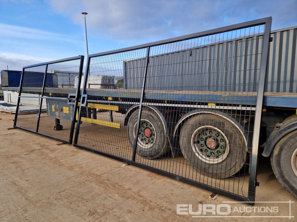 4m x 2.3m Heavy Duty Galvanized Powder Coated Gate (2 of), 100mm x 100mm Post (2 of), Assembly Kit (Black) - Оборудване за гаражи/ Работилници: снимка 1 4m x 2.3m Heavy Duty Galvanized Powder Coated Gate (2 of), 100mm x 100mm Post (2 of), Assembly Kit (Black) - Оборудване за гаражи/ Работилници: снимка 1