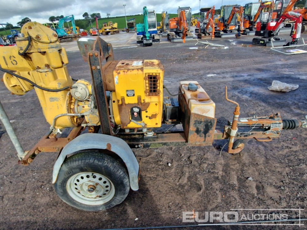 Водна помпа Hilta 4" Single Axle Water Pump, Hatz Engine: снимка 6