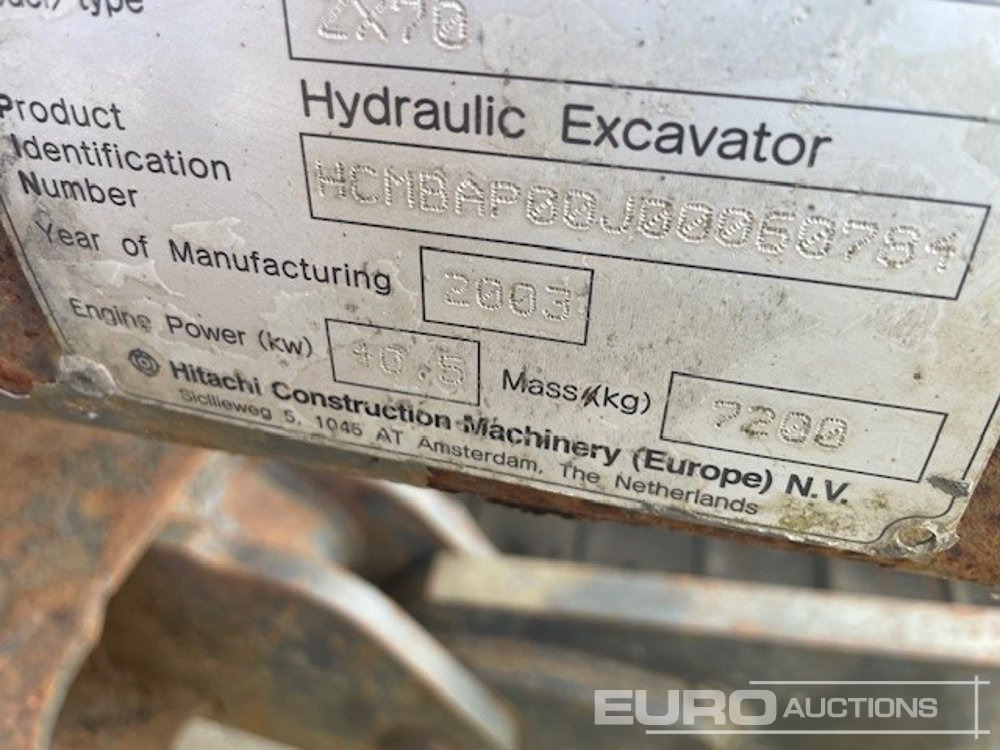Мини багер Hitachi ZX70: снимка 11