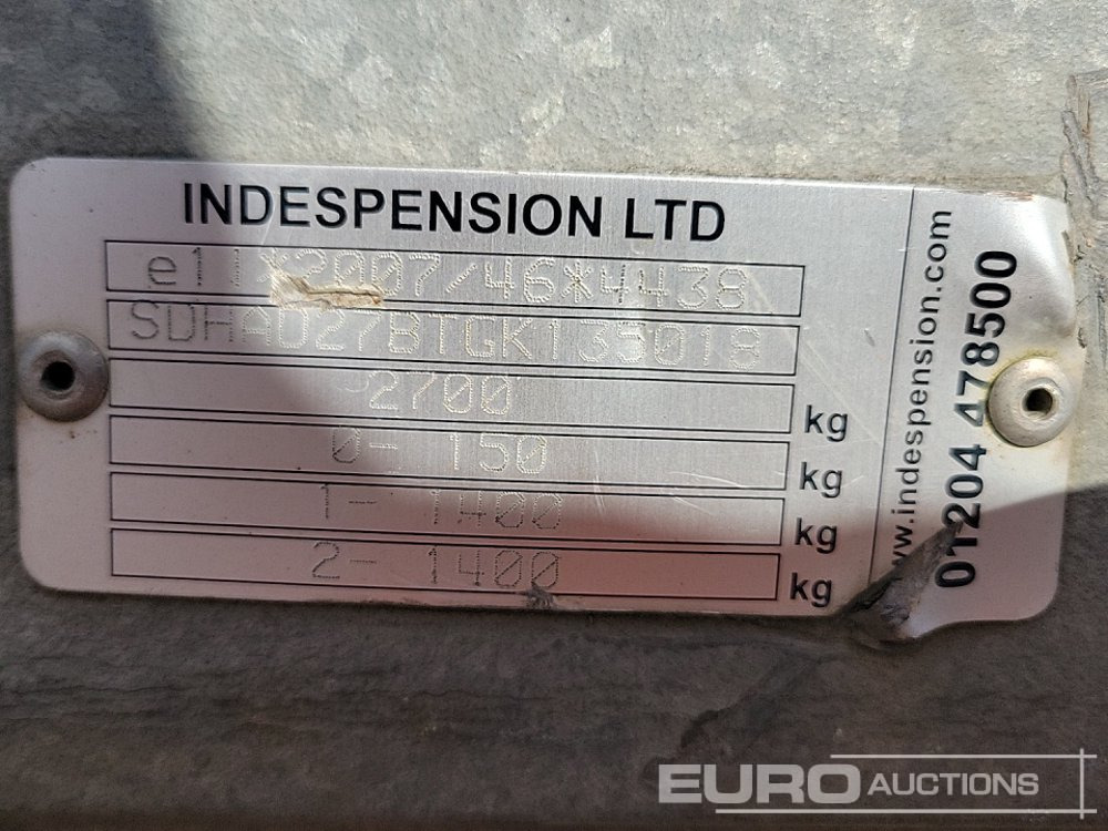 Ремарке за строителна техника Indespension 2.7 Ton: снимка 18