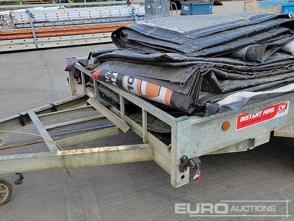 Ремарке за строителна техника Meredith & Eyre 3.5 Ton Twin Axle Plant Trailer, Soundproofing Barriers (10 of): снимка 15