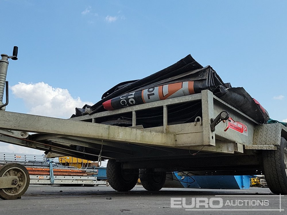 Ремарке за строителна техника Meredith & Eyre 3.5 Ton Twin Axle Plant Trailer, Soundproofing Barriers (10 of): снимка 14