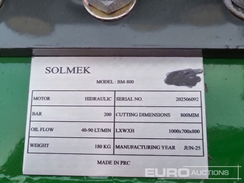 Прикачен инвентар за Багер 2025 Solmek BM-800: снимка 28