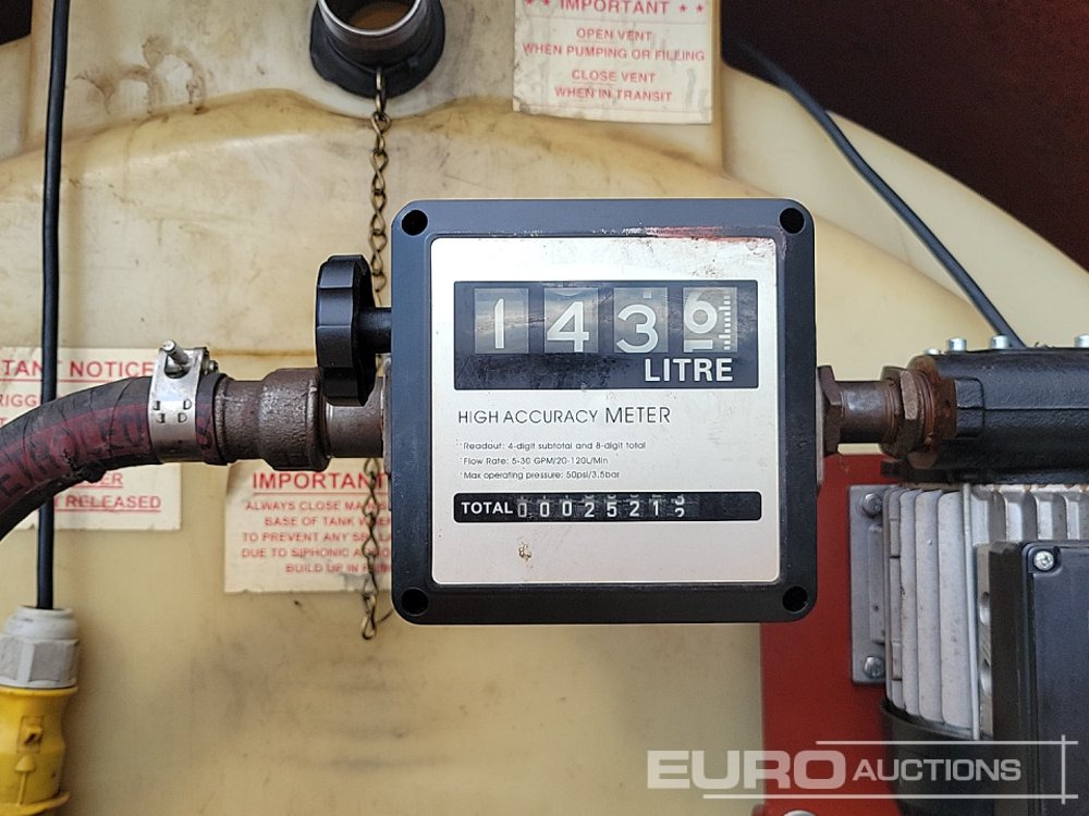 Резервоар за съхранение Trailer Engineering 2183 Litre Single Axle Bunded Fuel Bowser, Electric Pump, Flow Meter: снимка 16