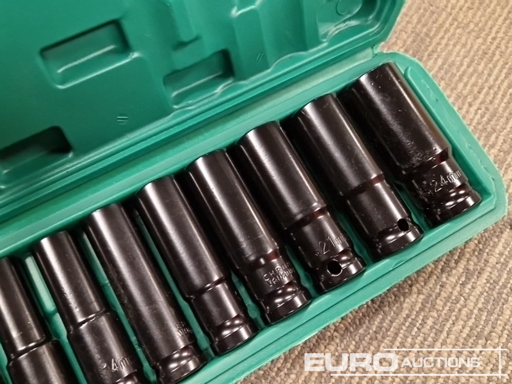 Unused 1/2" Deep Socket Set 10Pcs 10-24mm - Оборудване за гаражи/ Работилници: снимка 5 Unused 1/2" Deep Socket Set 10Pcs 10-24mm - Оборудване за гаражи/ Работилници: снимка 5
