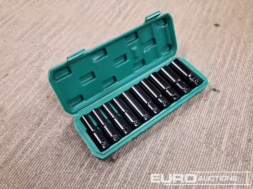 Unused 1/2" Deep Socket Set 10Pcs 10-24mm - Оборудване за гаражи/ Работилници: снимка 2 Unused 1/2" Deep Socket Set 10Pcs 10-24mm - Оборудване за гаражи/ Работилници: снимка 2