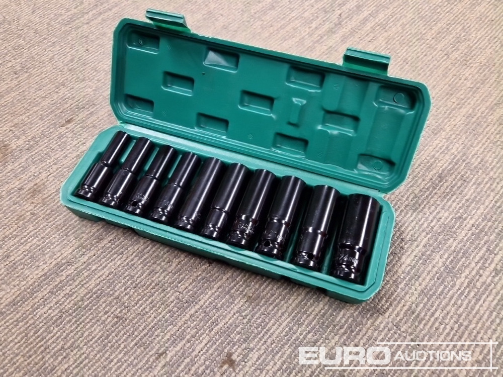 Unused 1/2" Deep Socket Set 10Pcs 10-24mm - Оборудване за гаражи/ Работилници: снимка 1 Unused 1/2" Deep Socket Set 10Pcs 10-24mm - Оборудване за гаражи/ Работилници: снимка 1