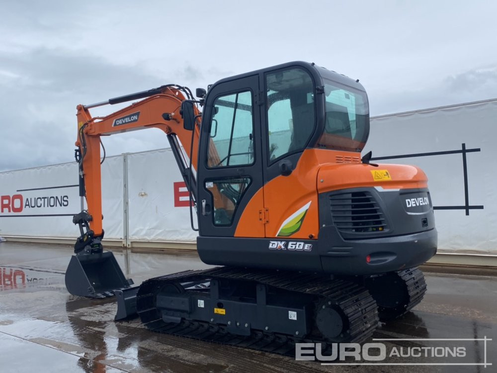 Unused 2024 Develon DX60E-10N - Мини багер: снимка 3 Unused 2024 Develon DX60E-10N - Мини багер: снимка 3