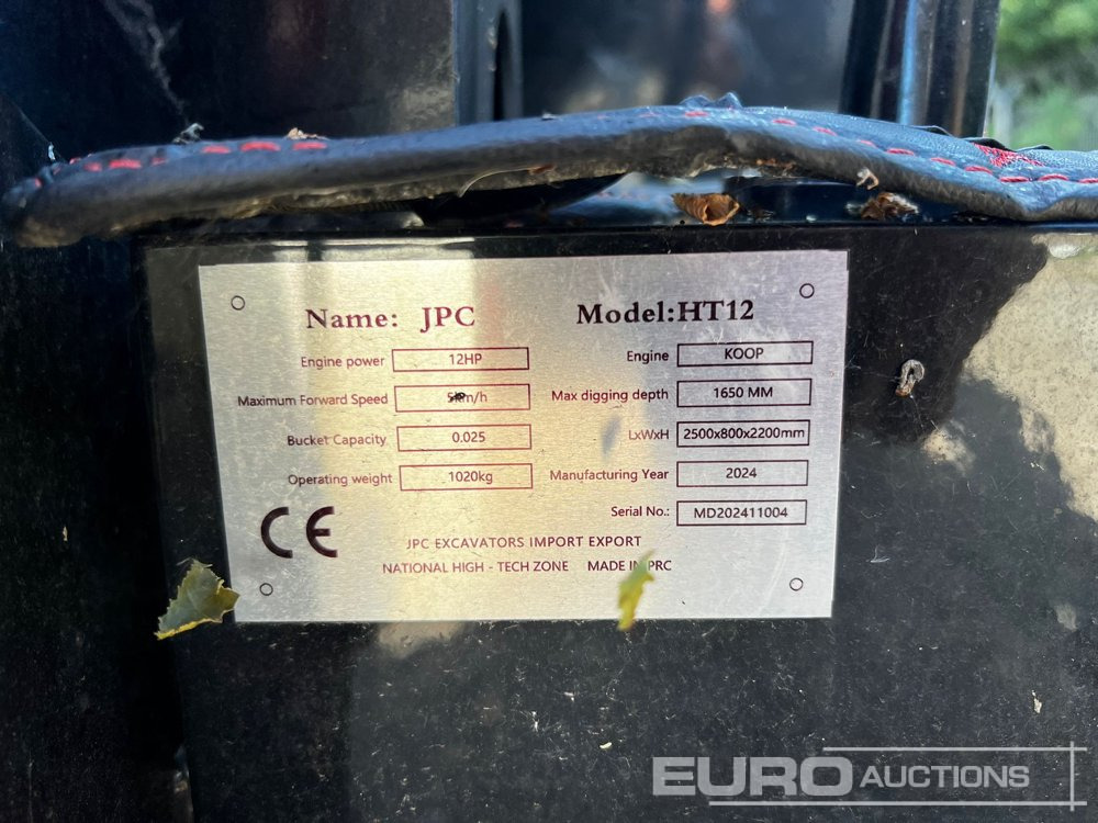 Unused 2024 JPC HT12 - Мини багер: снимка 3 Unused 2024 JPC HT12 - Мини багер: снимка 3