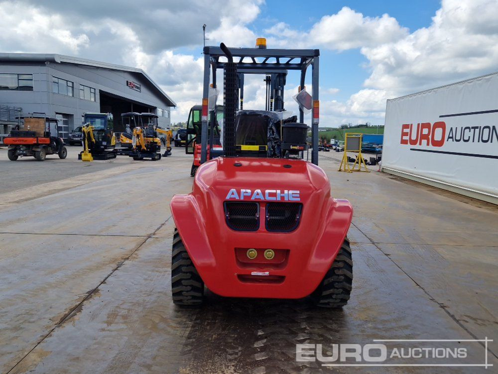 Мотокар с висока проходимост Unused 2025 Apache CPCD35 Diesel Rough Terrain Forklift, 2 Stage Mast, Sideshift: снимка 7