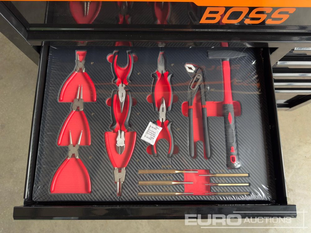 Строително оборудване Unused 2025 Boss Wheeled Tool Trolley, 523pcs Tool Kit, Worktop (Black): снимка 15 Строително оборудване Unused 2025 Boss Wheeled Tool Trolley, 523pcs Tool Kit, Worktop (Black): снимка 15