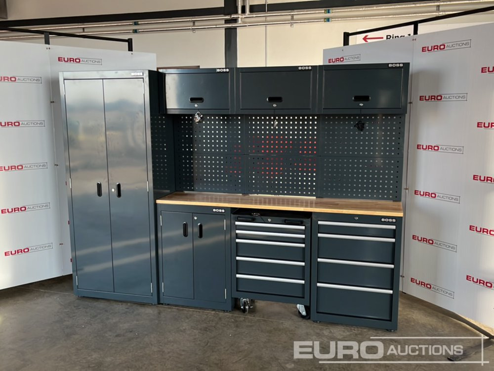 Unused Boss 2.6m 9 Drawer, 5 Cabinet Tool Station (3 boxes) - Оборудване за гаражи/ Работилници: снимка 1 Unused Boss 2.6m 9 Drawer, 5 Cabinet Tool Station (3 boxes) - Оборудване за гаражи/ Работилници: снимка 1
